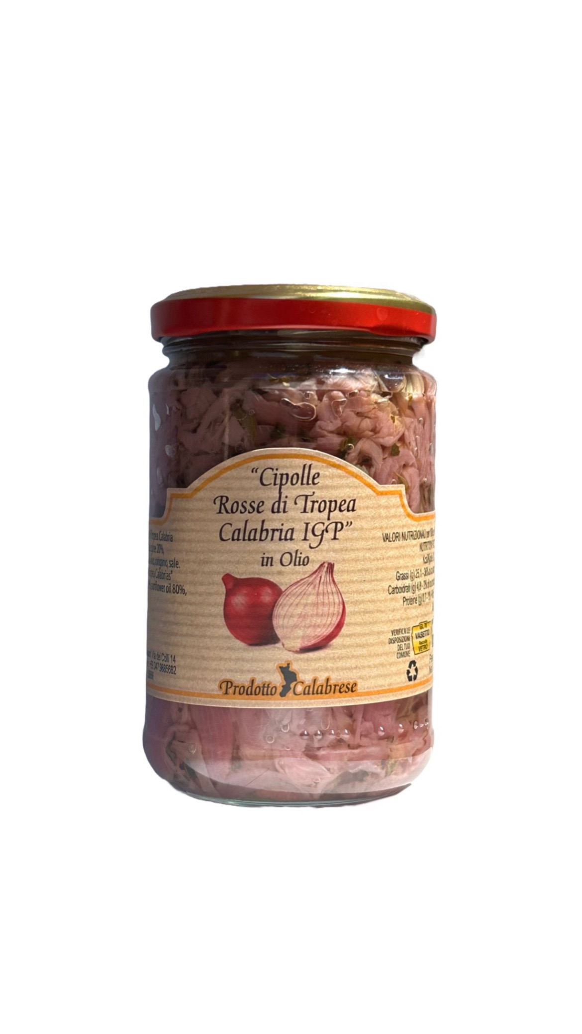 "Cipolle Rosse di Tropea Calabria IGP" in Olio