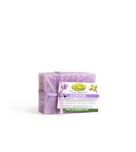 SAPONE ALLA LAVANDA E AI FIORI DI LAVANDA CONN OLIO EXTRAVERGINE DI Oliva Soggetto a calo di peso naturale