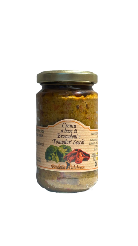 Crema a base di broccoletti e pomodori secchi calabria